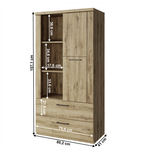 Casa si Gradina - Mobilier - Biblioteci si rafturi - Etajere - Raft deschis 1D2S, stejar navarra, DORSI - Infinity.ro