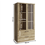 Casa si Gradina - Mobilier - Comode si corpuri - Corpuri bucatarie - Vitrina joasa 1W2S, stejar navarra, DORSI - Infinity.ro