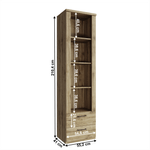 Casa si Gradina - Mobilier - Biblioteci si rafturi - Etajere - Raft deschis 2S, stejar navarra, DORSI - Infinity.ro