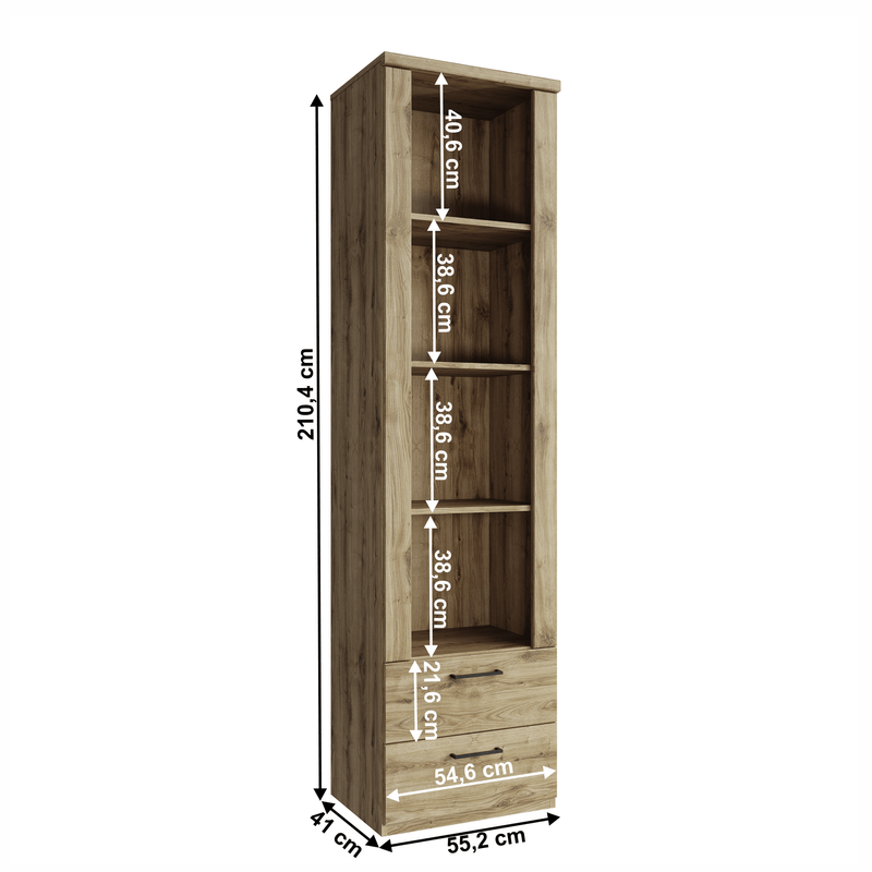 Casa si Gradina - Mobilier - Biblioteci si rafturi - Etajere - Raft deschis 2S, stejar navarra, DORSI - Infinity.ro