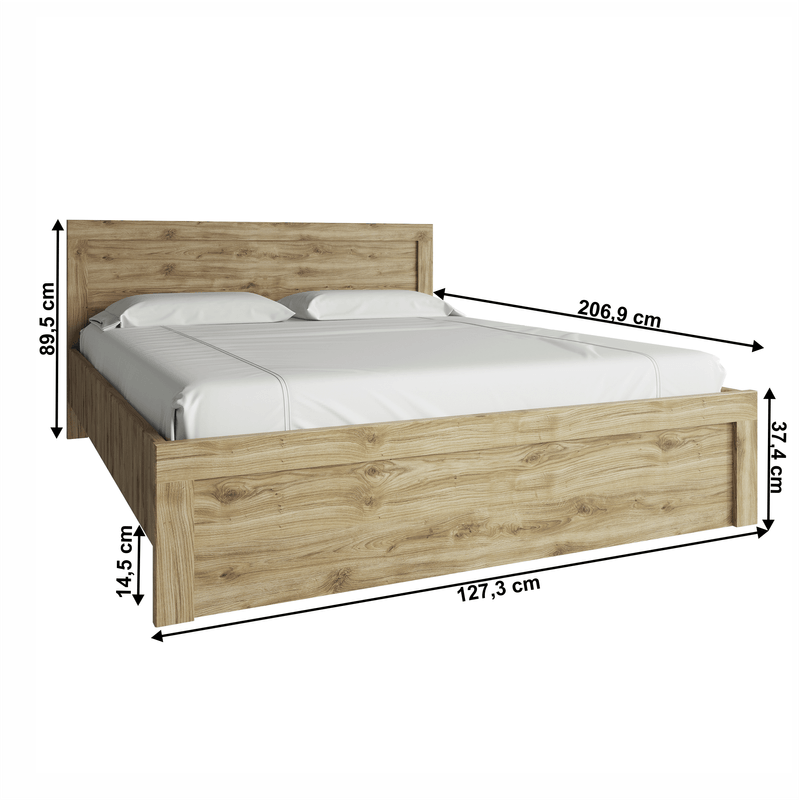 Casa si Gradina - Mobilier - Paturi si accesorii - Paturi - Pat, 120x200, stejar navarra, DORSI - Infinity.ro