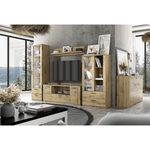 Casa si Gradina - Mobilier - Comode si corpuri - Corpuri bucatarie - Vitrina joasa 1W2S, stejar navarra, DORSI - Infinity.ro