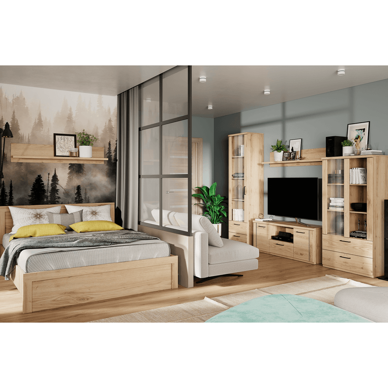 Casa si Gradina - Mobilier - Paturi si accesorii - Paturi - Pat, 140x200, stejar navarra, DORSI - Infinity.ro
