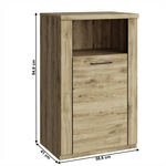 Casa si Gradina - Mobilier - Comode si corpuri - Comode - Dulap 1D, stejar navarra, DORSI - Infinity.ro