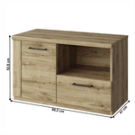 Casa si Gradina - Mobilier - Dulapuri si sifoniere - Dulapuri pantofi - Dulap de pantofi 1D1S, stejar navarra, DORSI - Infinity.ro