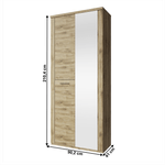 Casa si Gradina - Mobilier - Dulapuri si sifoniere - Dulapuri - Dulap 2D cu oglinda, stejar navarra, DORSI - Infinity.ro