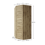 Casa si Gradina - Mobilier - Dulapuri si sifoniere - Dulapuri - Dulap de colt 1D, stejar navarra, DORSI - Infinity.ro