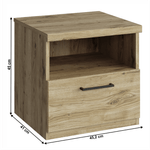 Casa si Gradina - Mobilier - Comode si corpuri - Noptiere - Noptiera 1S, stejar navarra, DORSI - Infinity.ro