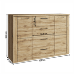 Casa si Gradina - Mobilier - Comode si corpuri - Comode - Comoda 2D4S, stejar navarra, DORSI - Infinity.ro