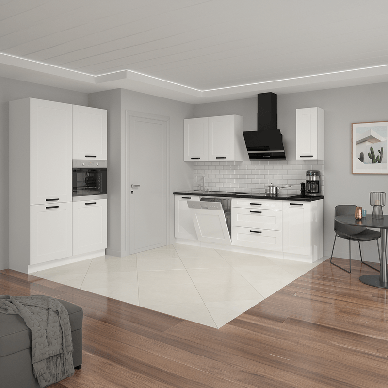 Casa si Gradina - Mobilier - Seturi de mobilier - Seturi bucatarie - Dulap inferior, alb, LULA 40D 1F BB - Infinity.ro