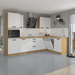 Casa si Gradina - Mobilier - Seturi de mobilier - Seturi bucatarie - Dulap superior, alb/stejar artizan, LULA 45 G-72 1F - Infinity.ro