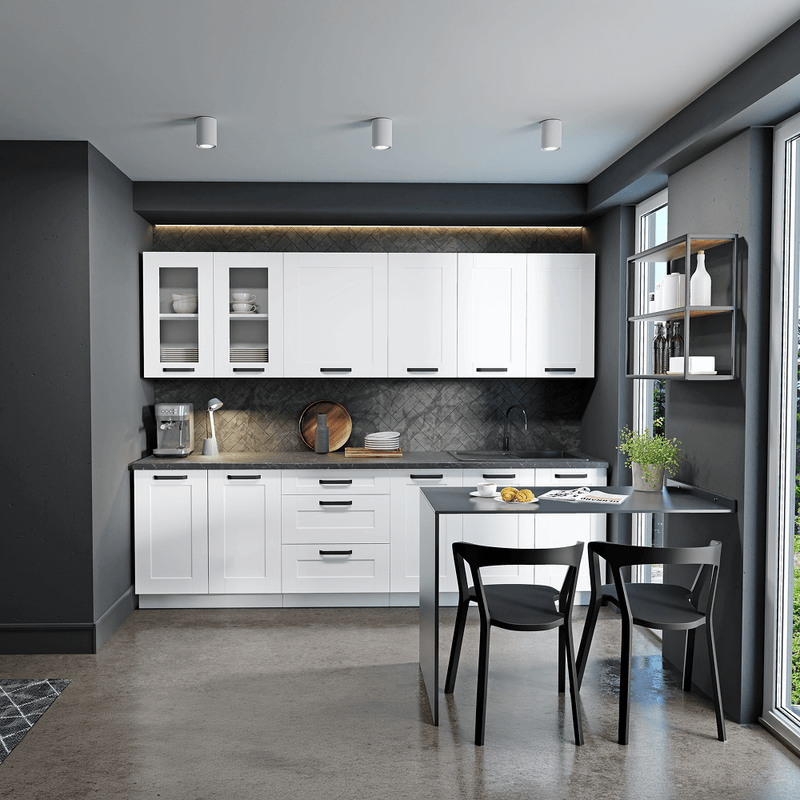 Casa si Gradina - Mobilier - Seturi de mobilier - Seturi bucatarie - Dulap inferior, alb, LULA 40D 1F BB - Infinity.ro
