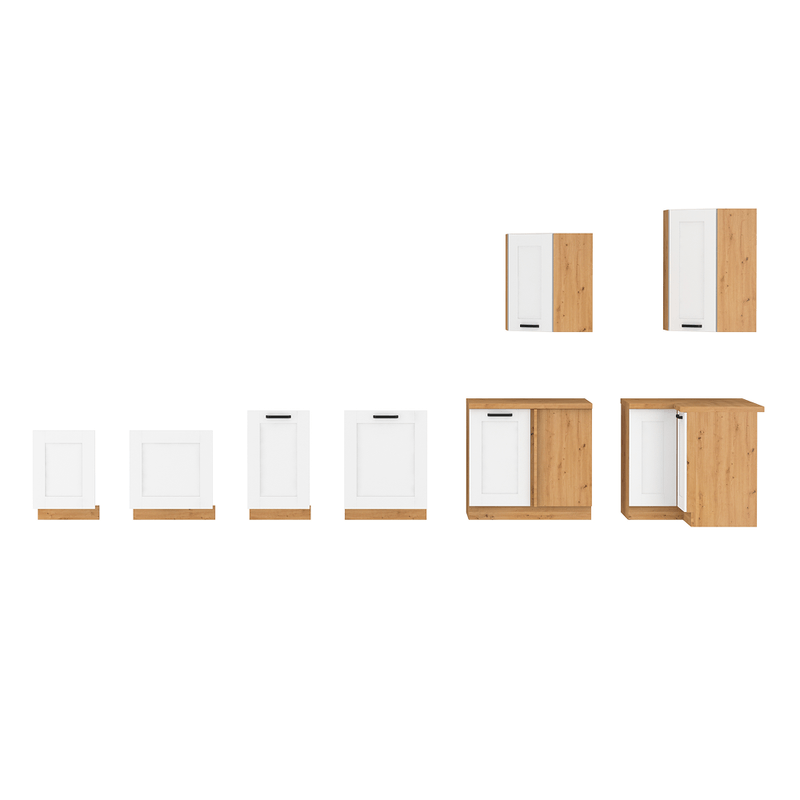 Casa si Gradina - Mobilier - Seturi de mobilier - Seturi bucatarie - Dulap superior, alb/stejar artizan, LULA 30 G-72 1F - Infinity.ro