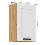 Casa si Gradina - Mobilier - Seturi de mobilier - Seturi bucatarie - Dulap superior, alb/stejar artizan, LULA 45 G-72 1F - Infinity.ro