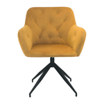 Casa si Gradina - Mobilier - Scaune si fotolii - Scaune - Scaun pivotant, tesatura de catifea mustar/ negru, VELEZA NEW - Infinity.ro