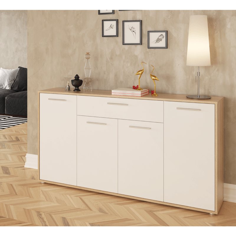 Casa si Gradina - Mobilier - Dulapuri si sifoniere - Dulapuri - Comoda, culoare stejar sonoma / alba, LUNIA - Infinity.ro