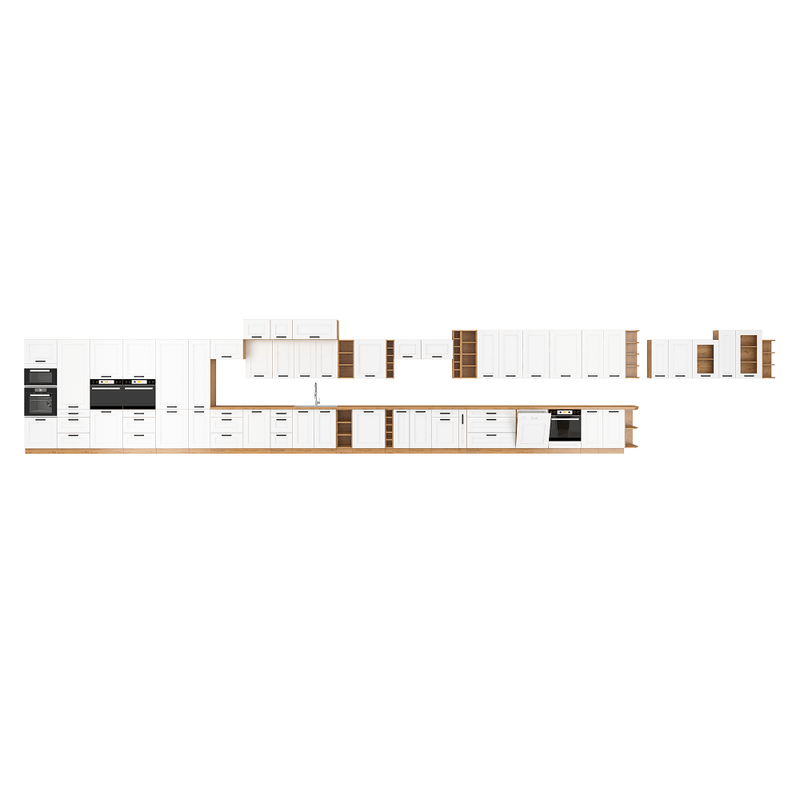 Casa si Gradina - Mobilier - Seturi de mobilier - Seturi bucatarie - Dulap superior, alb/stejar artizan, LULA 45 G-72 1F - Infinity.ro
