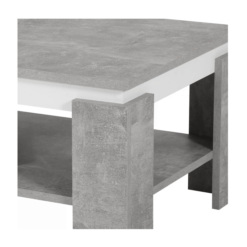 Casa si Gradina - Mobilier - Mese si birouri - Masute de cafea - Masuta de cafea, culoare beton/alba, PIANI - Infinity.ro