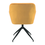 Casa si Gradina - Mobilier - Scaune si fotolii - Scaune - Scaun pivotant, tesatura de catifea mustar/ negru, VELEZA NEW - Infinity.ro