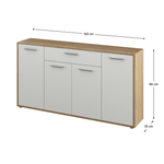 Casa si Gradina - Mobilier - Dulapuri si sifoniere - Dulapuri - Comoda, culoare stejar sonoma / alba, LUNIA - Infinity.ro