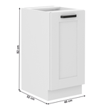 Casa si Gradina - Mobilier - Seturi de mobilier - Seturi bucatarie - Dulap inferior, alb, LULA 40D 1F BB - Infinity.ro