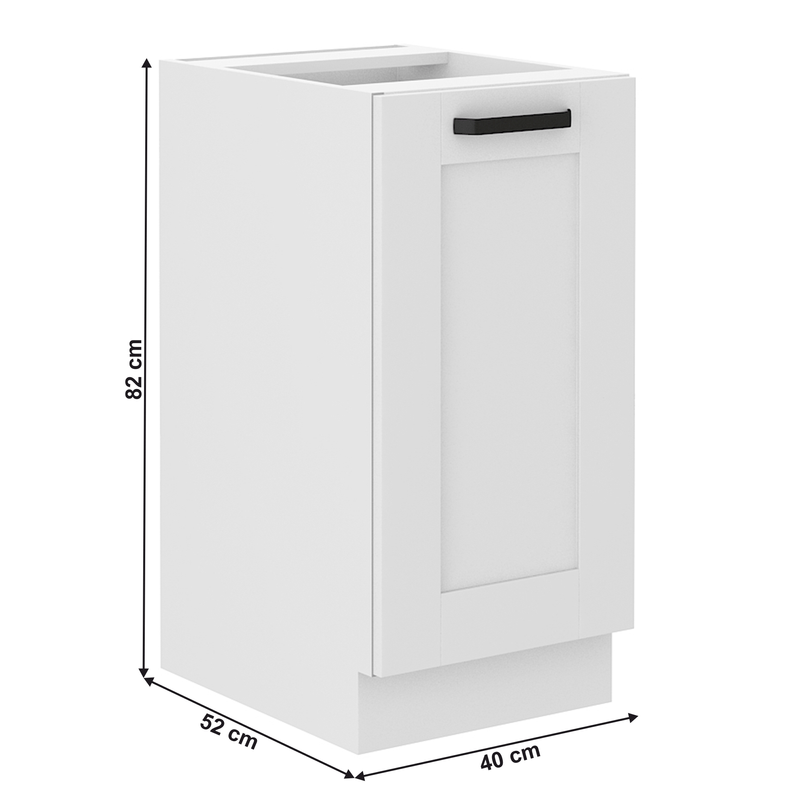 Casa si Gradina - Mobilier - Seturi de mobilier - Seturi bucatarie - Dulap inferior, alb, LULA 40D 1F BB - Infinity.ro