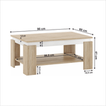 Casa si Gradina - Mobilier - Mese si birouri - Masute de cafea - Masuta de cafea, stejar sonoma/alba, PIANI - Infinity.ro