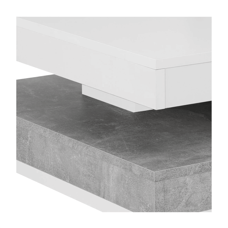 Casa si Gradina - Mobilier - Mese si birouri - Masute de cafea - Masuta de cafea, culoare alba / beton, MANDY - Infinity.ro