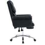 Casa si Gradina - Mobilier - Scaune si fotolii - Scaune - Fotoliu de birou cu suport pentru picioare, piele ecologica neagra, RODIK - Infinity.ro
