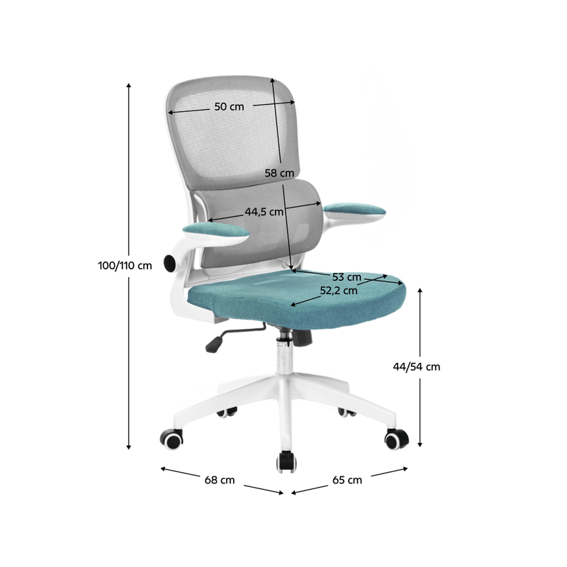 Casa si Gradina - Mobilier - Scaune si fotolii - Scaune - Scaun de birou, maro / neomint / alb, RAMIRO - Infinity.ro