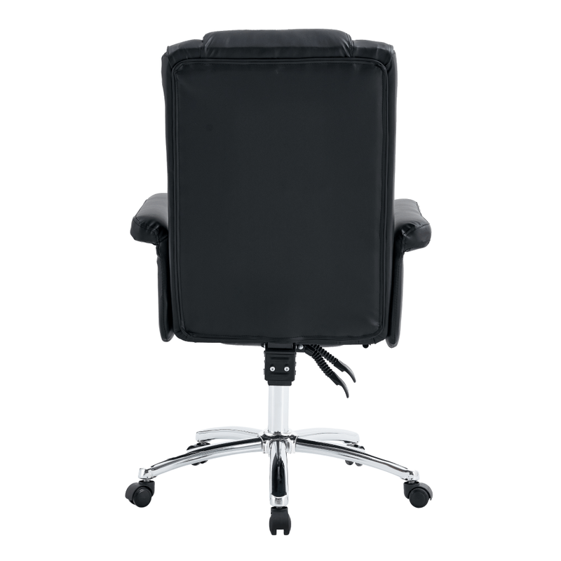 Casa si Gradina - Mobilier - Scaune si fotolii - Scaune - Fotoliu de birou cu suport pentru picioare, piele ecologica neagra, RODIK - Infinity.ro