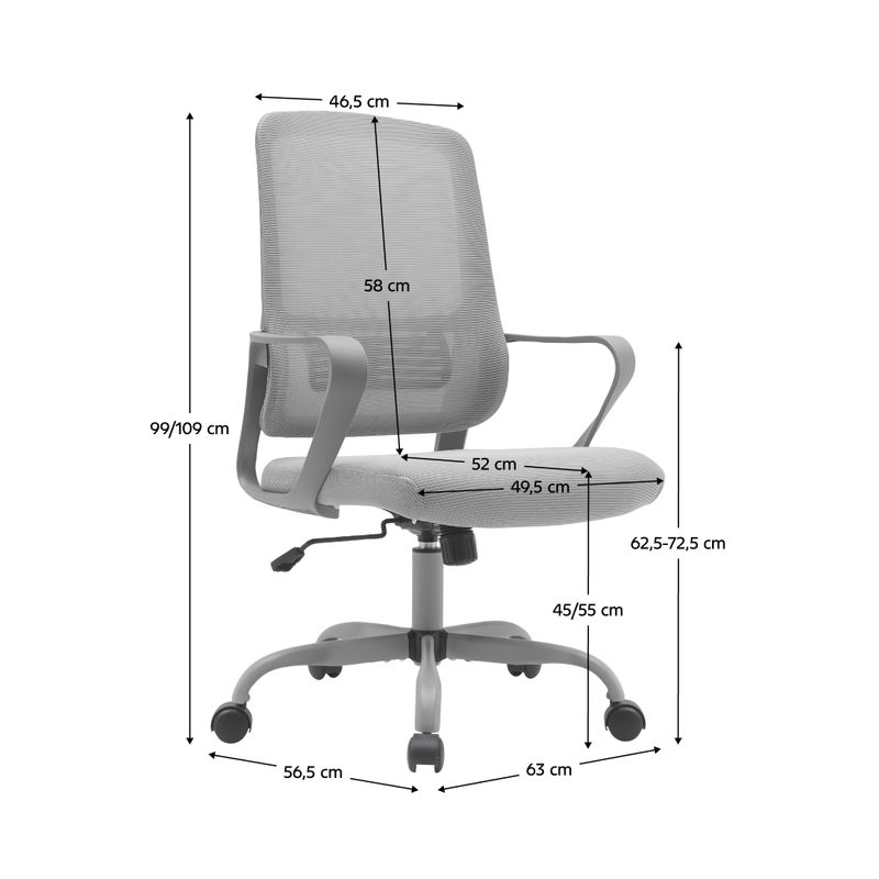 Casa si Gradina - Mobilier - Scaune si fotolii - Scaune - Scaun de birou, gri, SALOMO TIP 2 - Infinity.ro