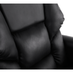 Casa si Gradina - Mobilier - Scaune si fotolii - Scaune - Fotoliu de birou cu suport pentru picioare, piele ecologica neagra, RODIK - Infinity.ro
