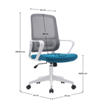 Casa si Gradina - Mobilier - Scaune si fotolii - Scaune - Scaun de birou, gri / petrol / alb, SALOMO TIP 1 - Infinity.ro