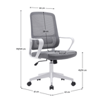 Casa si Gradina - Mobilier - Scaune si fotolii - Scaune - Scaun de birou, gri / alb, SALOMO TIP 1 - Infinity.ro