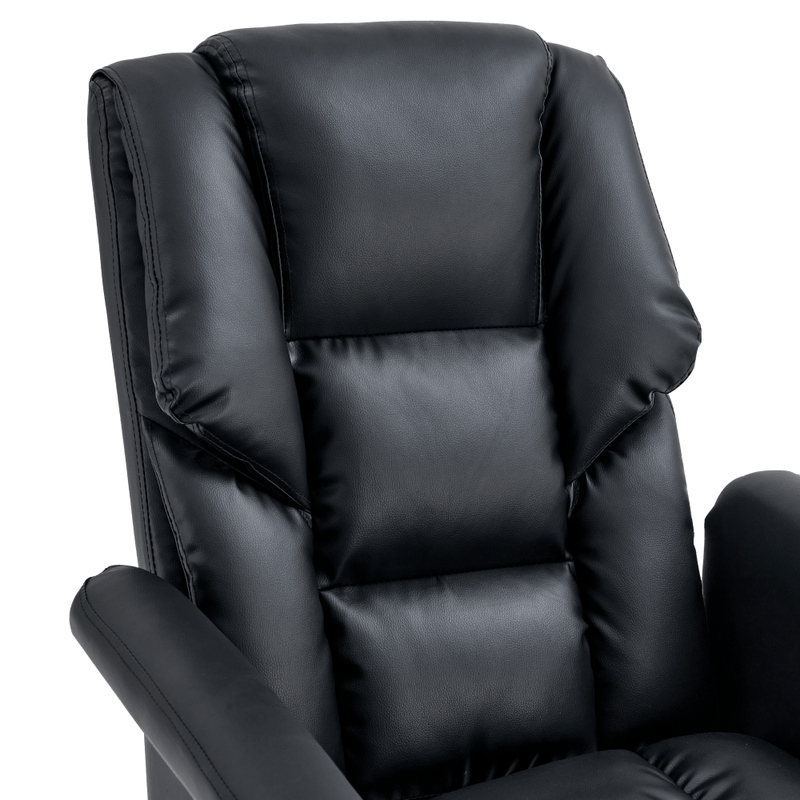 Casa si Gradina - Mobilier - Scaune si fotolii - Scaune - Fotoliu de birou cu suport pentru picioare, piele ecologica neagra, RODIK - Infinity.ro