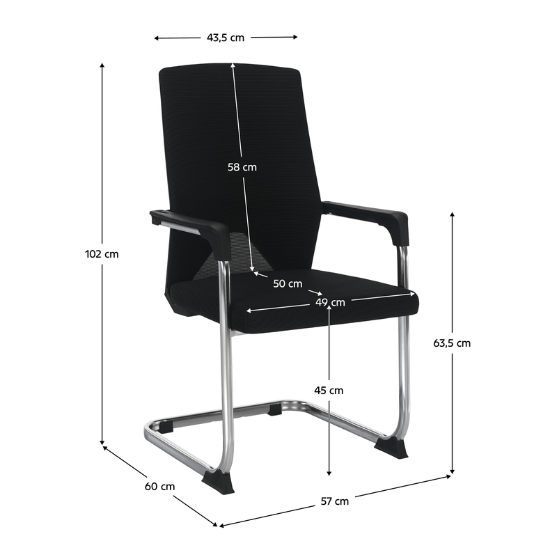 Casa si Gradina - Mobilier - Scaune si fotolii - Scaune - Scaun de conferinta, negru, RAVIL - Infinity.ro