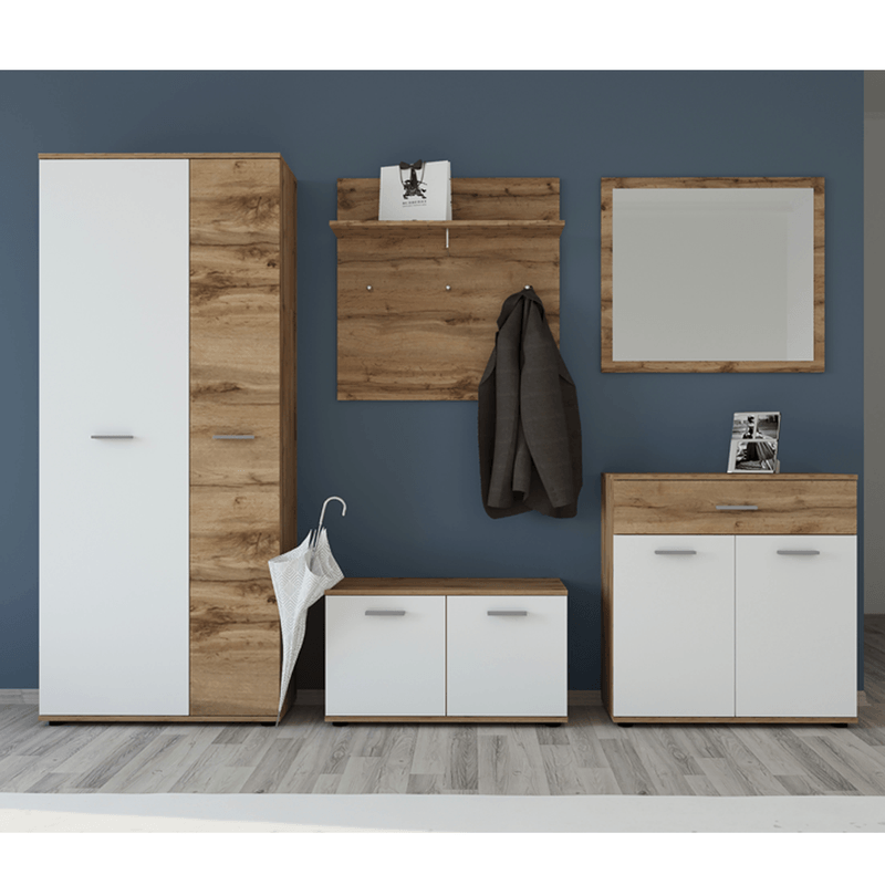 Casa si Gradina - Mobilier - Dulapuri si sifoniere - Dulapuri - Dulap, stejar Wotan / alb, IRIA 2D A - Infinity.ro