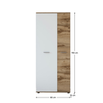 Casa si Gradina - Mobilier - Dulapuri si sifoniere - Dulapuri - Dulap, stejar Wotan / alb, IRIA 2D A - Infinity.ro