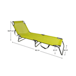 Casa si Gradina - Gradina si terasa - Mobilier exterior - Scaune si sezlonguri gradina - Sezlong de gradina, verde / gri, KELEO - Infinity.ro