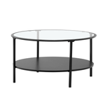 Casa si Gradina - Mobilier - Mese si birouri - Masute de cafea - Masuta de cafea, neagra / sticla / metal, PARLAN - Infinity.ro