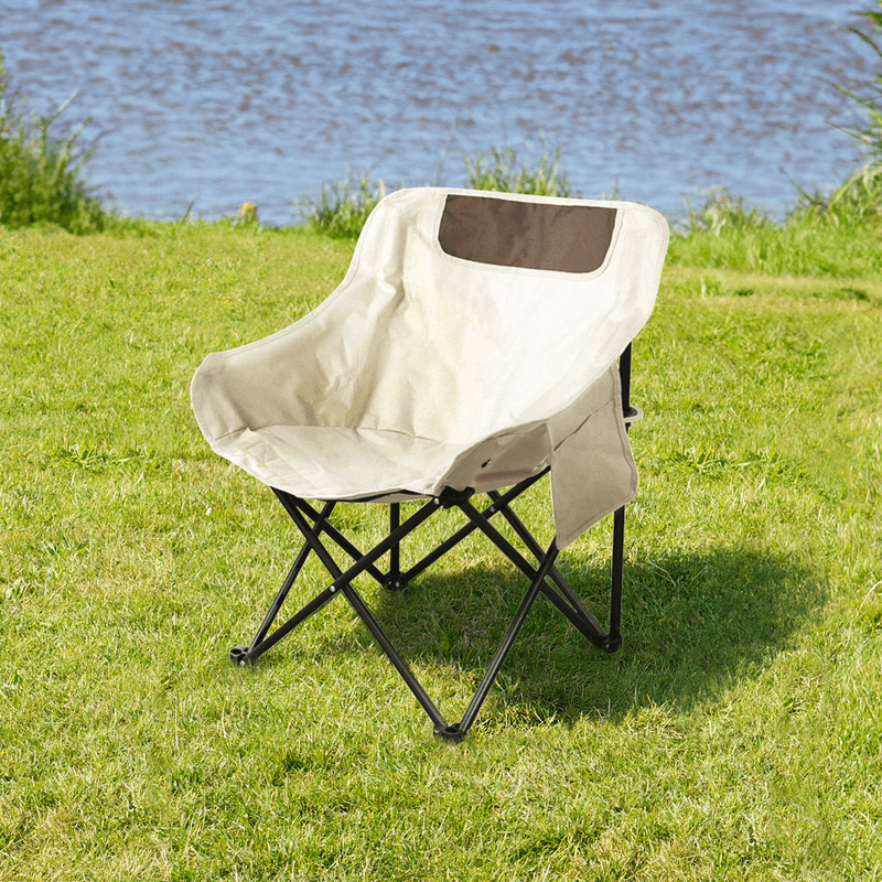 Casa si Gradina - Gradina si terasa - Mobilier exterior - Scaune si sezlonguri gradina - Scaun camping, bej / negru, URAO - Infinity.ro