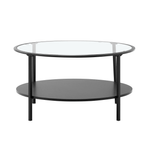 Casa si Gradina - Mobilier - Mese si birouri - Masute de cafea - Masuta de cafea, neagra / sticla / metal, PARLAN - Infinity.ro