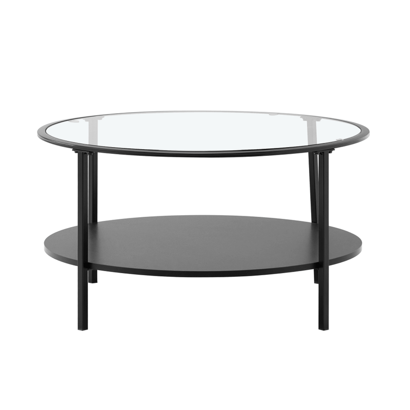Casa si Gradina - Mobilier - Mese si birouri - Masute de cafea - Masuta de cafea, neagra / sticla / metal, PARLAN - Infinity.ro