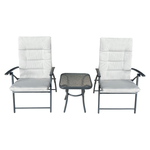 Casa si Gradina - Gradina si terasa - Mobilier exterior - Seturi mobila gradina - Set gradina 1+2, gri / gri inchis, MUSON - Infinity.ro