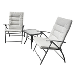 Casa si Gradina - Gradina si terasa - Mobilier exterior - Seturi mobila gradina - Set gradina 1+2, gri / gri inchis, MUSON - Infinity.ro