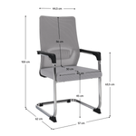 Casa si Gradina - Mobilier - Scaune si fotolii - Scaune - Scaun de conferinta, gri / negru, KABIR - Infinity.ro