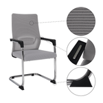Casa si Gradina - Mobilier - Scaune si fotolii - Scaune - Scaun de conferinta, gri / negru, KABIR - Infinity.ro