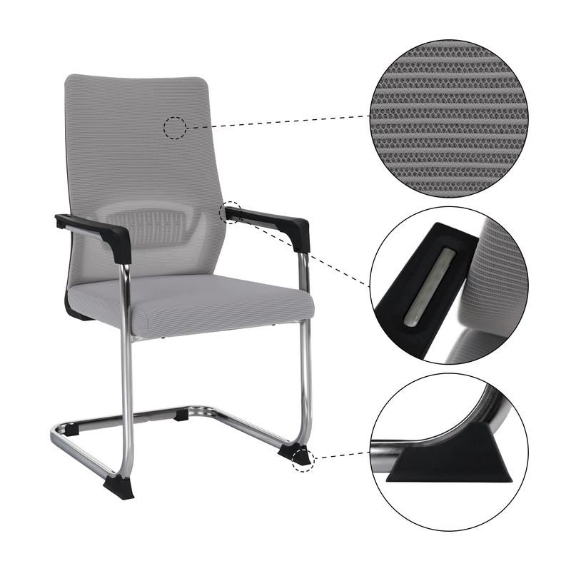 Casa si Gradina - Mobilier - Scaune si fotolii - Scaune - Scaun de conferinta, gri / negru, KABIR - Infinity.ro