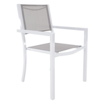 Casa si Gradina - Gradina si terasa - Mobilier exterior - Scaune si sezlonguri gradina - Scaun stivuibil pentru gradina, otel alb / gri deschis, DORIO - Infinity.ro